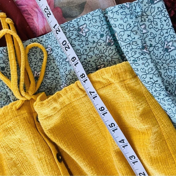 Madewell Yellow Tie Front Top - Picture 6 of 9